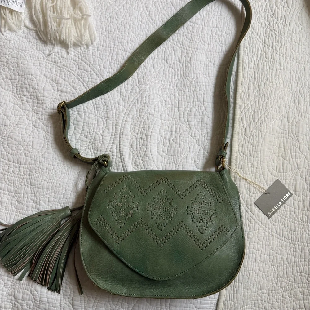 Isabella Fiore crossbody saddle bag, Josephine Shoulder sage - Picture 2 of 8